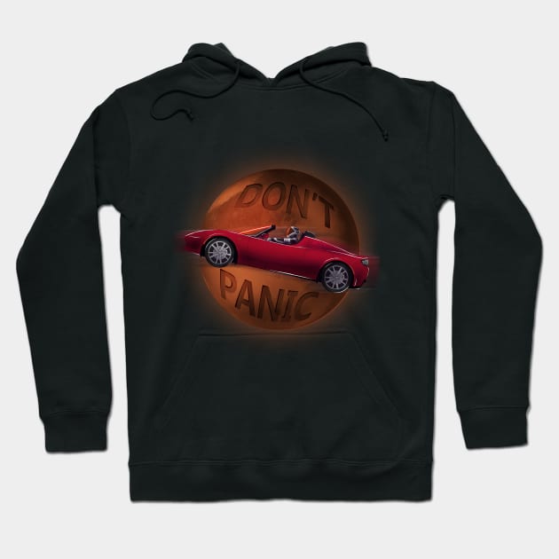 Starman Don't Panic Hoodie by Beka